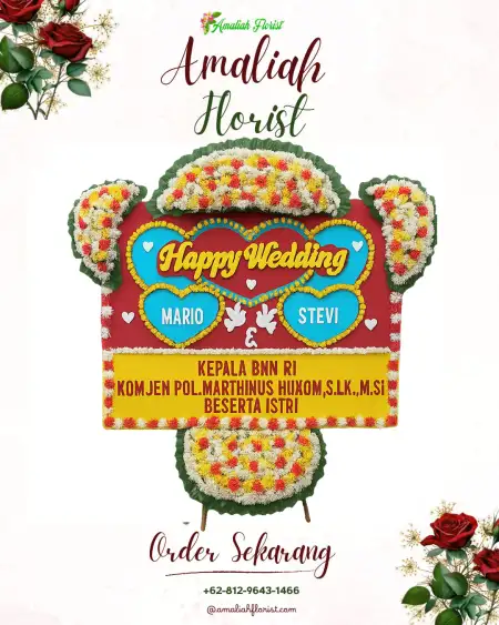 Papan Bunga Pernikahan Bumi Kencana